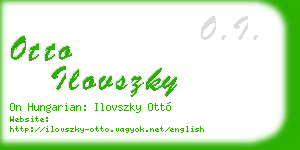 otto ilovszky business card